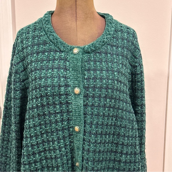 Talbots Deep Green Cardigan size 2X - Picture 3 of 8
